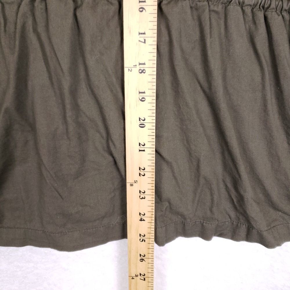 Iris Utility Jacket Hooded Cinched Waist M Olive Green Fall Layering Chore Coat - Picture 9 of 9